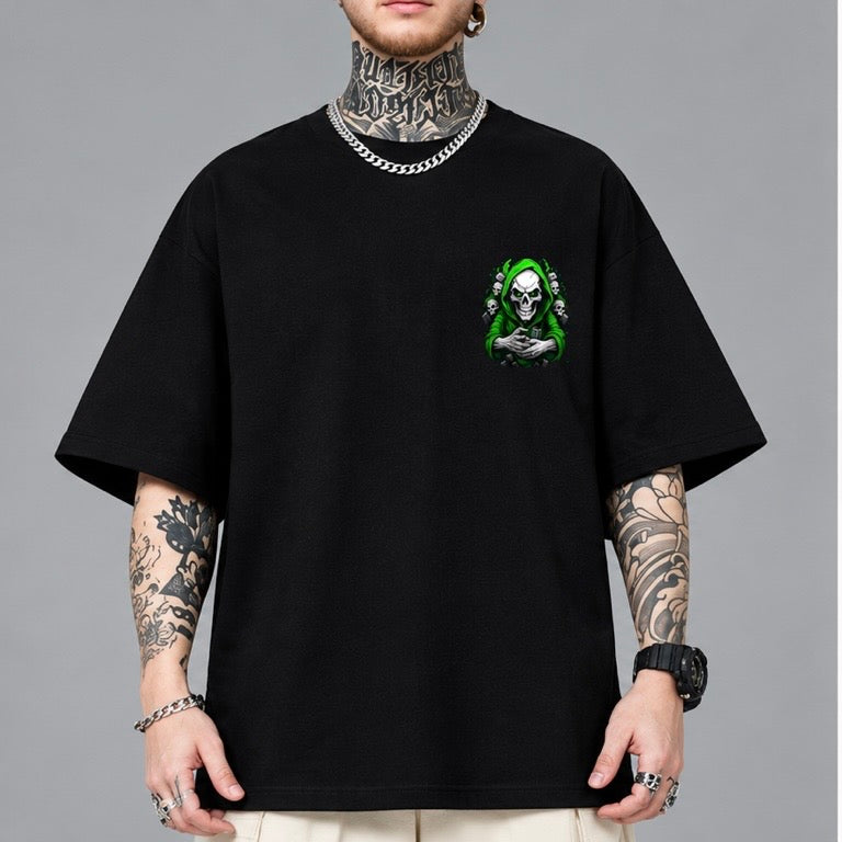 Premium Men’s Oversized Skull Graphic T-Shirt