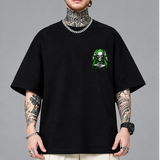 Premium Men’s Oversized Skull Graphic T-Shirt
