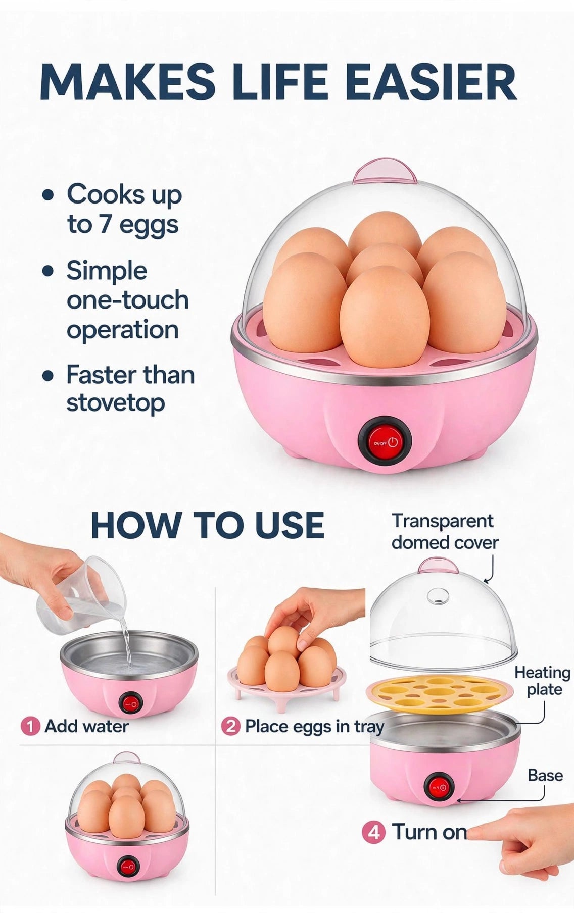 Electric Egg Boiler – Quick & Easy Egg Cooker