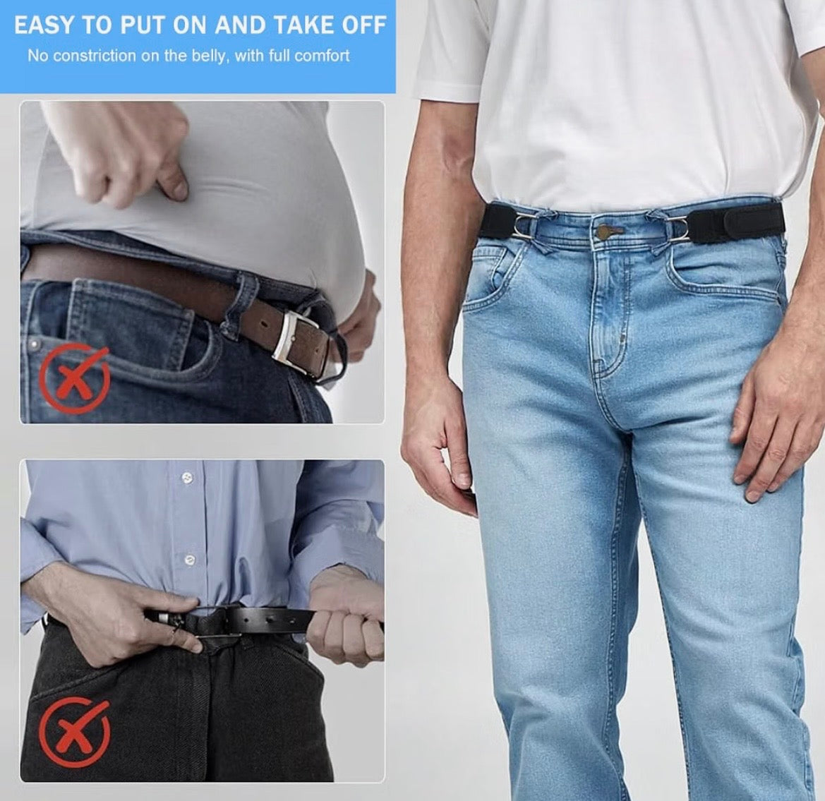 Premium Automatic Ratchet Buckle Belt for Men – Adjustable Leather Waist Belt